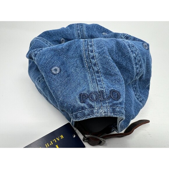 Polo Ralph Lauren Big Pony Denim Men's Blue #3 Baseball Ball Cap Hat - Picture 8 of 12